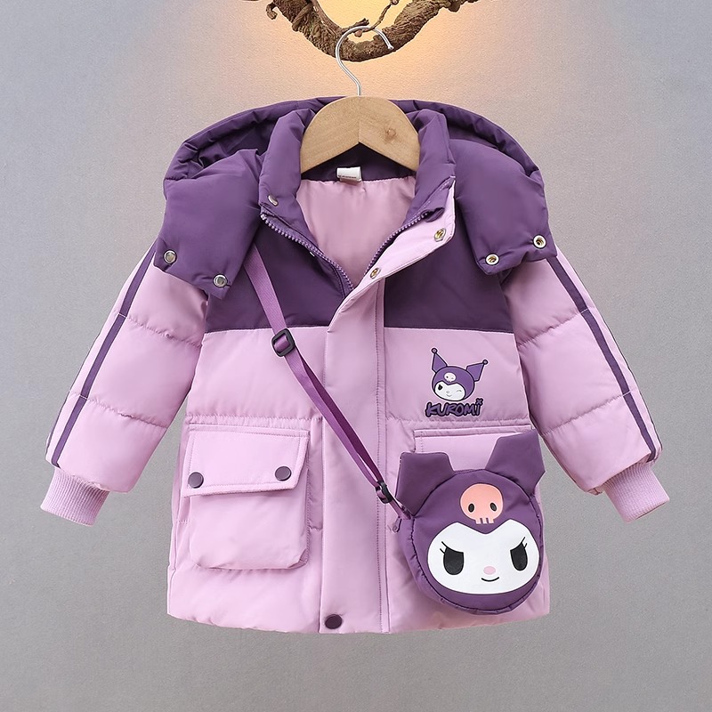 女童白鸭绒羽绒服2025新款儿童冬装加厚小童女孩宝宝库洛米外套潮