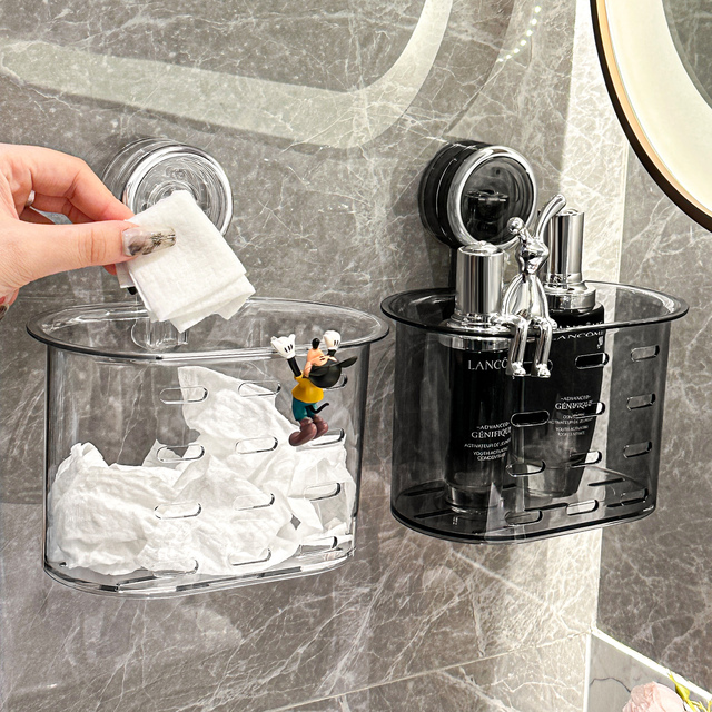 吸盘废弃回收洗脸巾收纳盒壁挂厕所卫生间浴室二次擦脸巾置物架子