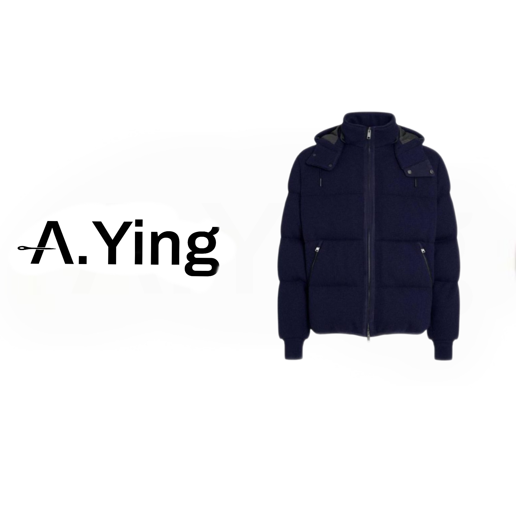 A.Ying【25FW 1214】杰尼意式老钱重磅灯芯绒纯色连帽可拆卸鹅绒服