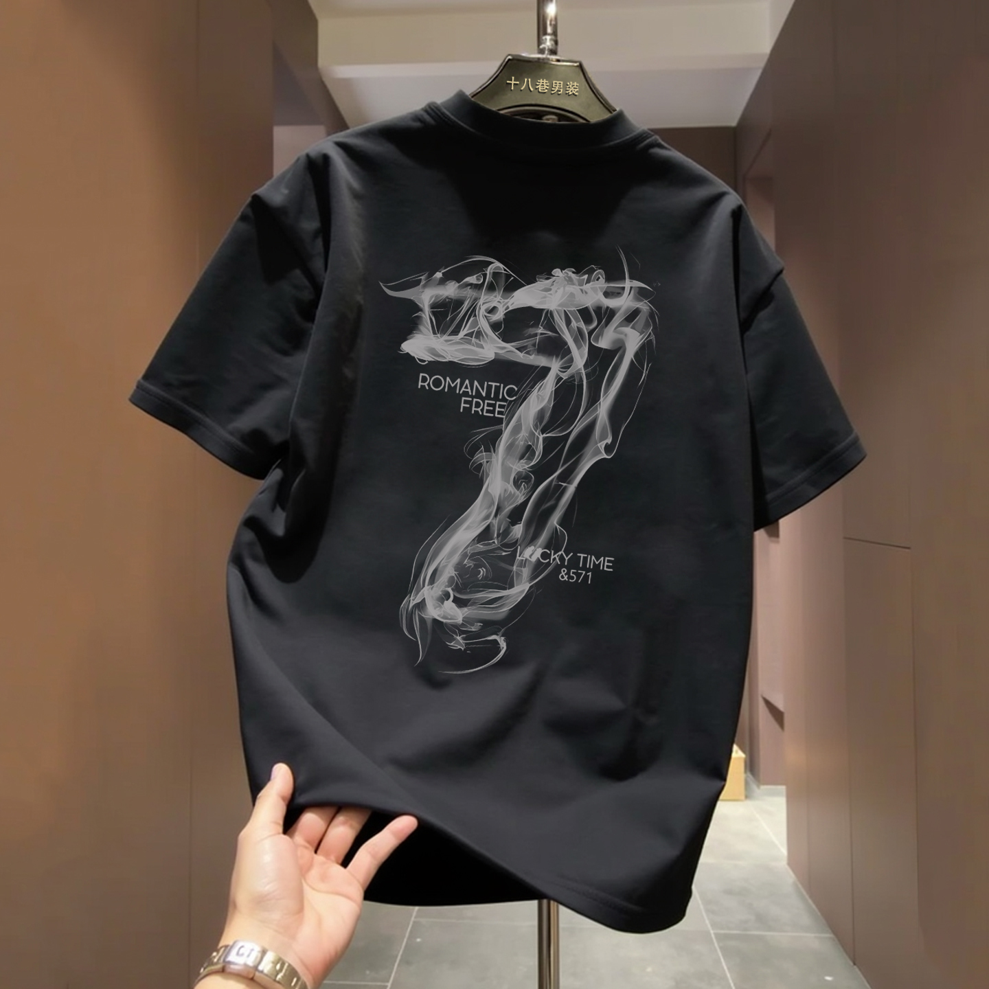 美式潮牌重磅短袖t恤男士夏季新款潮流半袖上衣纯棉百搭男装体恤