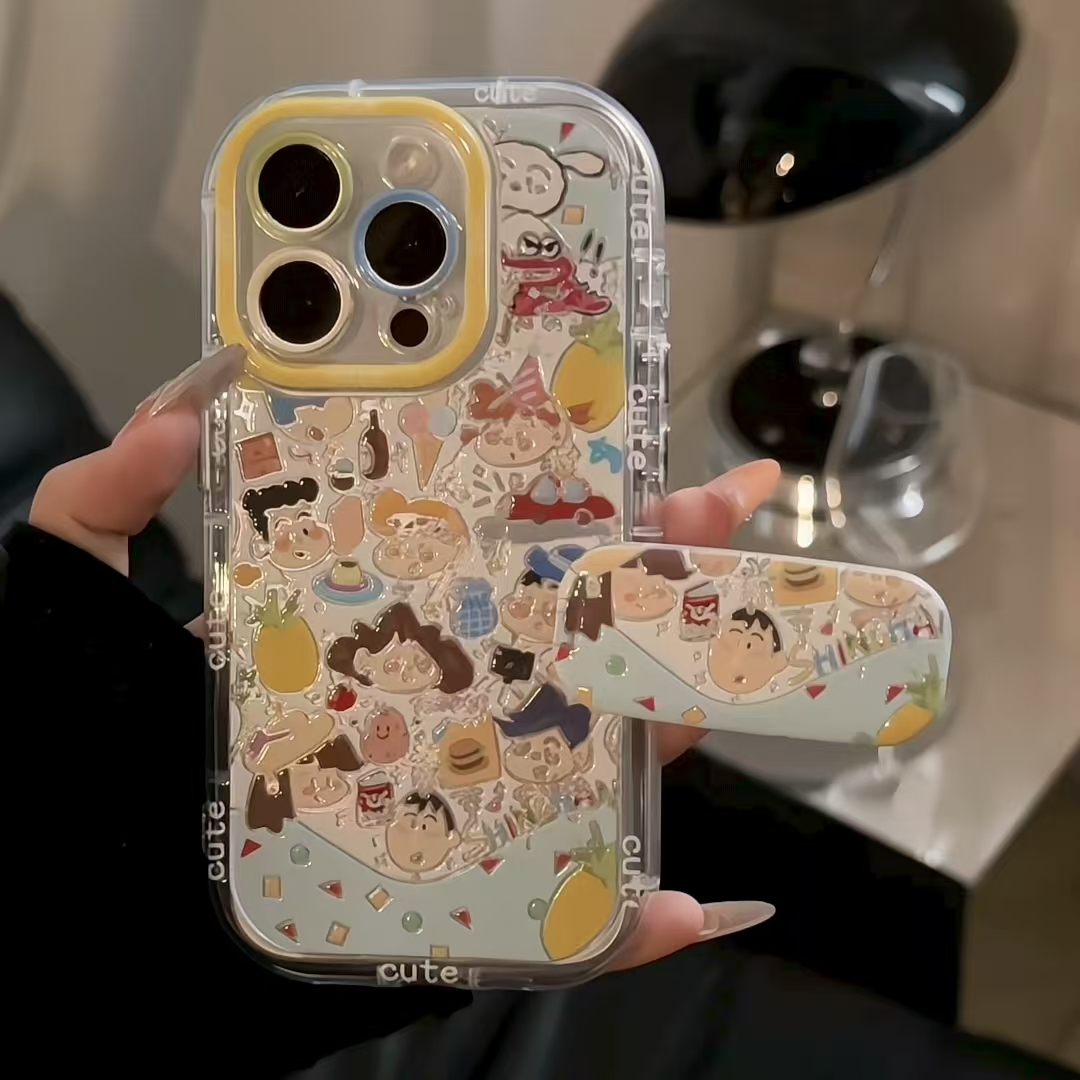 羽纱奶油壳适用苹果/华为/小米/oppo/vivo卡通满屏菠萝小新手机壳
