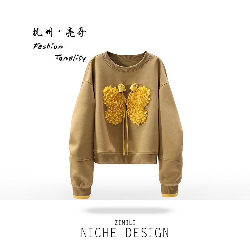 【亮哥欧货女装】冬季热暖绒加厚《棕茶色》亲肤超柔显瘦卫衣26088-K4