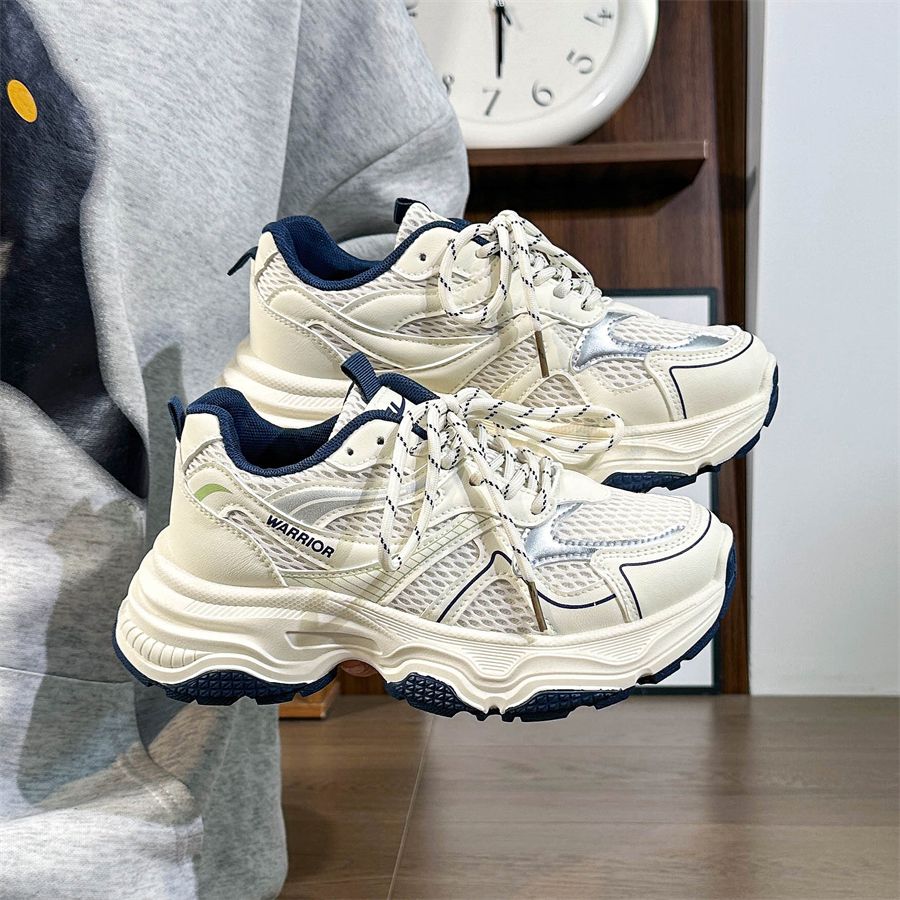 Warrior/回力厚底女鞋时尚新款透气百搭休闲运动鞋增高小白鞋女款