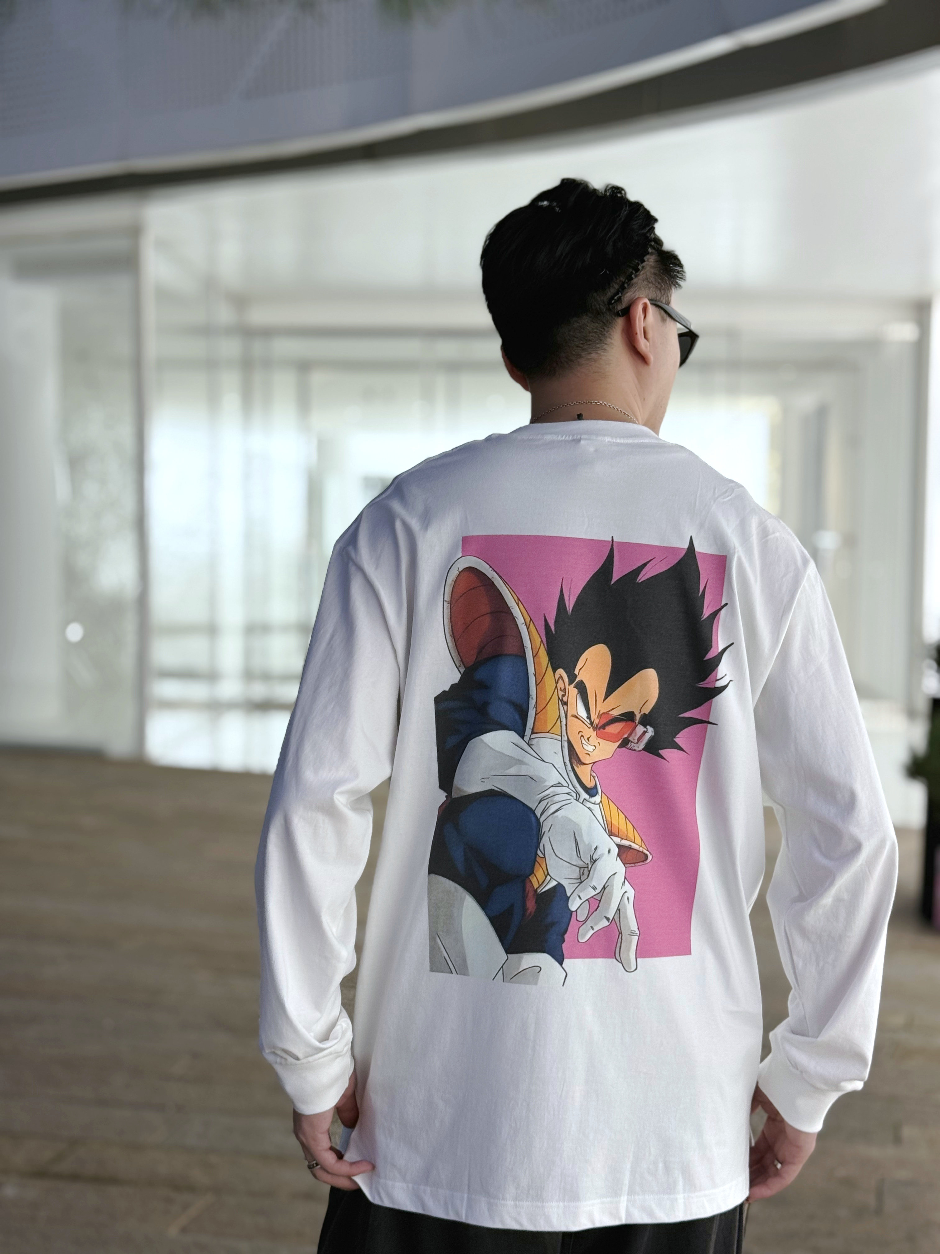 YXY【七龙珠超赛贝吉塔】动漫二次元美式复古长袖休闲T恤情侣直喷秋