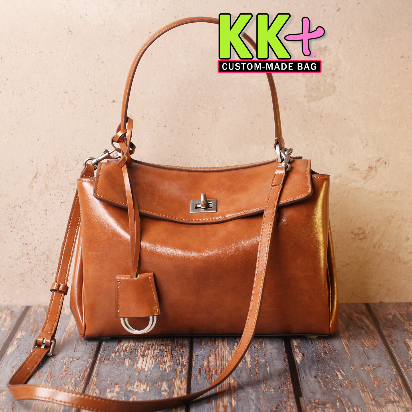 KK家新款复古油蜡牛皮休闲单肩斜挎包包真皮手提包袋高级感手袋