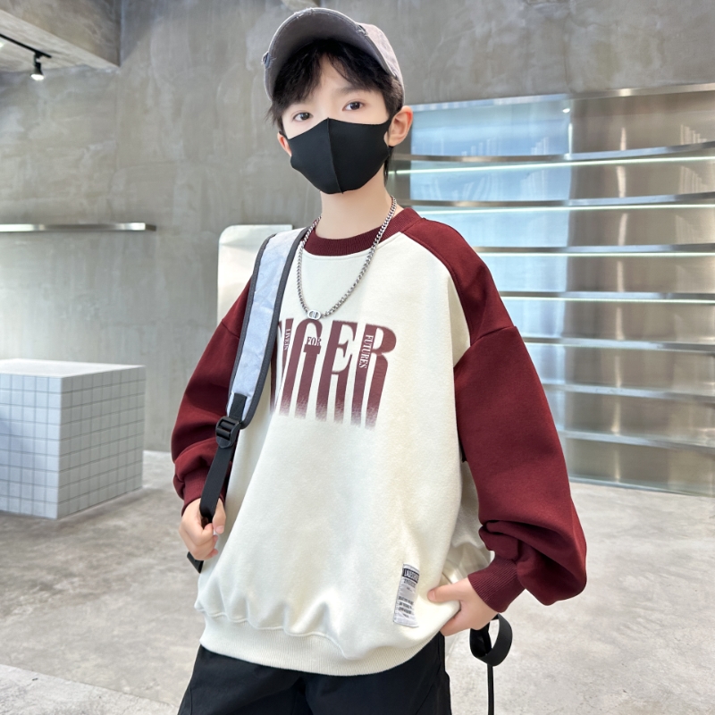 【2025秋款上新】男童卫衣儿童洋气宽松春秋款长袖中大童休闲韩版潮