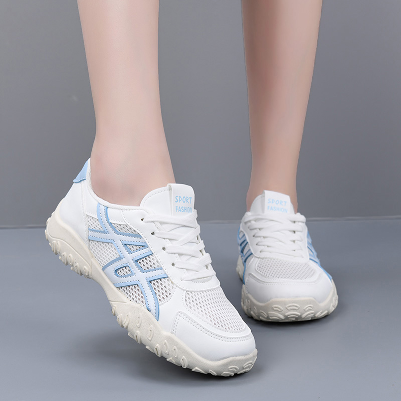 2025春夏秋季新款厚底网面阿甘鞋透气百搭防滑舒适轻便休闲运动鞋