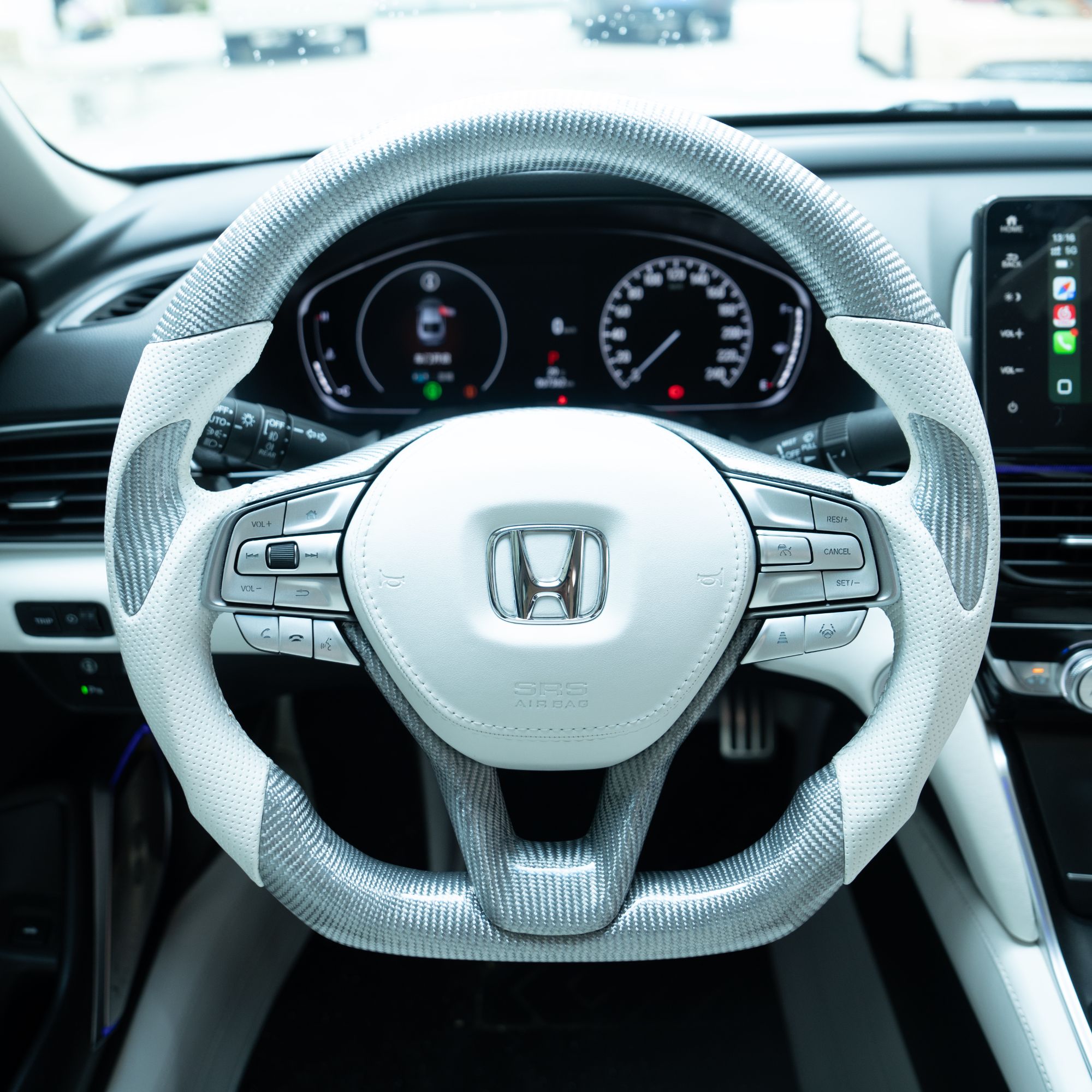 18-22款雅阁英仕派专车专用定制方向盘按键贴贴纸本田碳纤维汽车