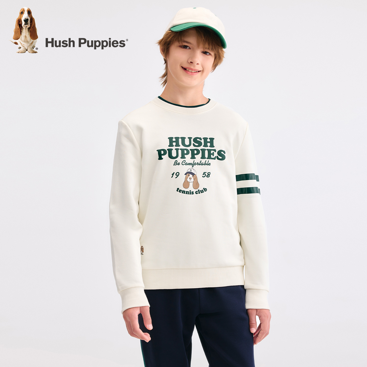 【圆领卫衣】暇步士童装2025年秋季新款儿童休闲简约宽松长袖套头