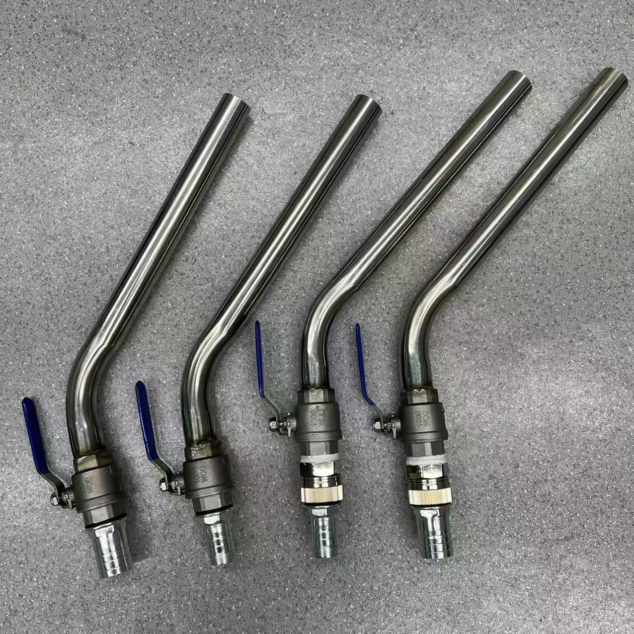 飞防植保无人机配件大流量防起沫一寸加厚不锈钢转向加药枪把