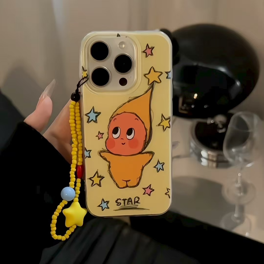 双层IMD适用于苹果/华为/小米/oppo/vivo涂鸦潦草星星人ins手机壳