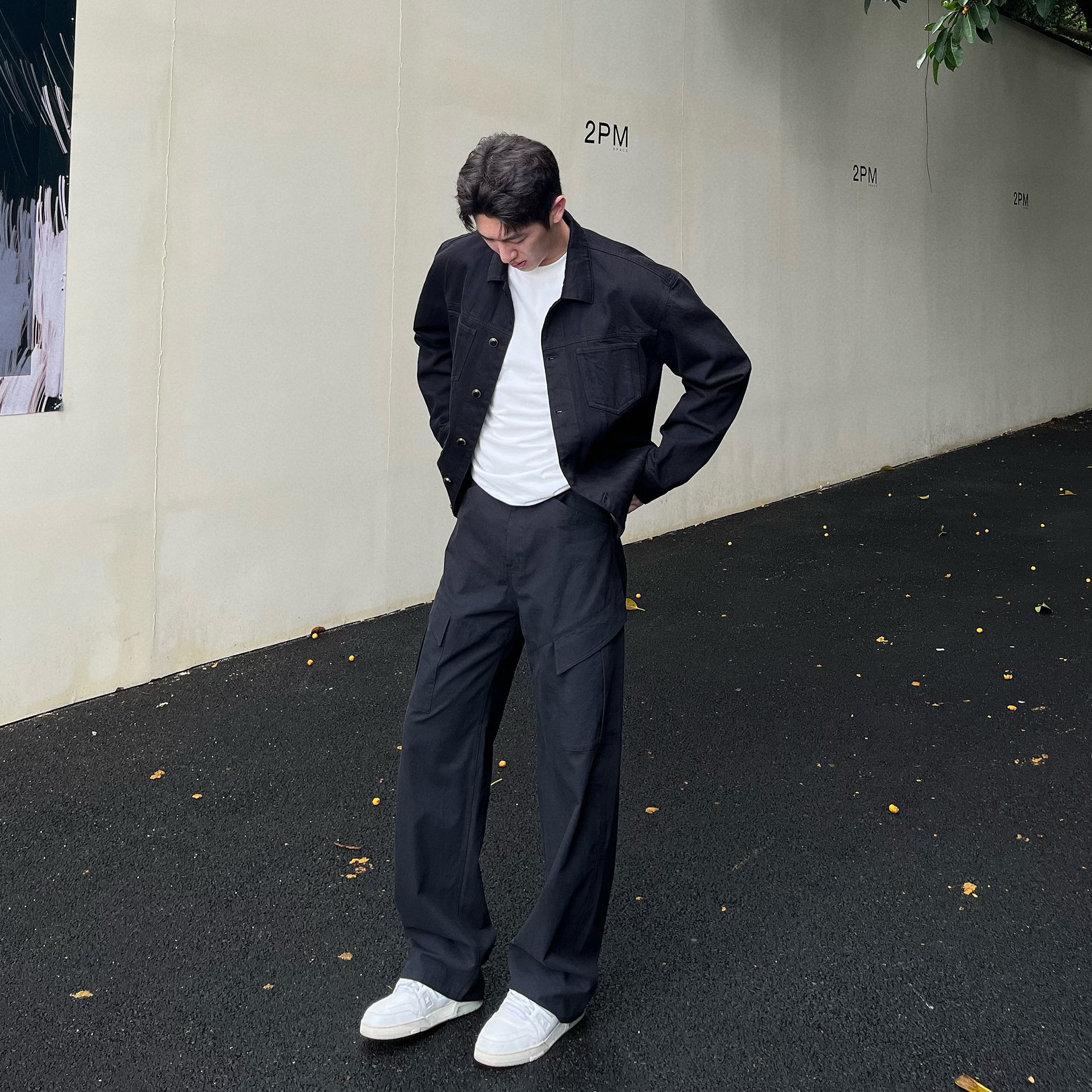 「REA SPECIAL」弯刀工装裤 防撕裂宽松又显帅黑色工装裤KW30382