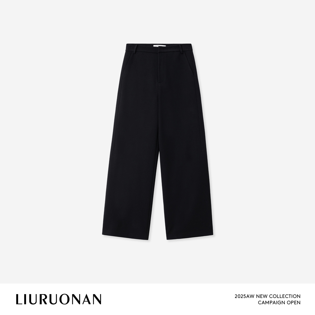 LIURUONAN 25WIN【冬天神裤】显瘦显腿直黑色西装裤通勤阔腿长裤女