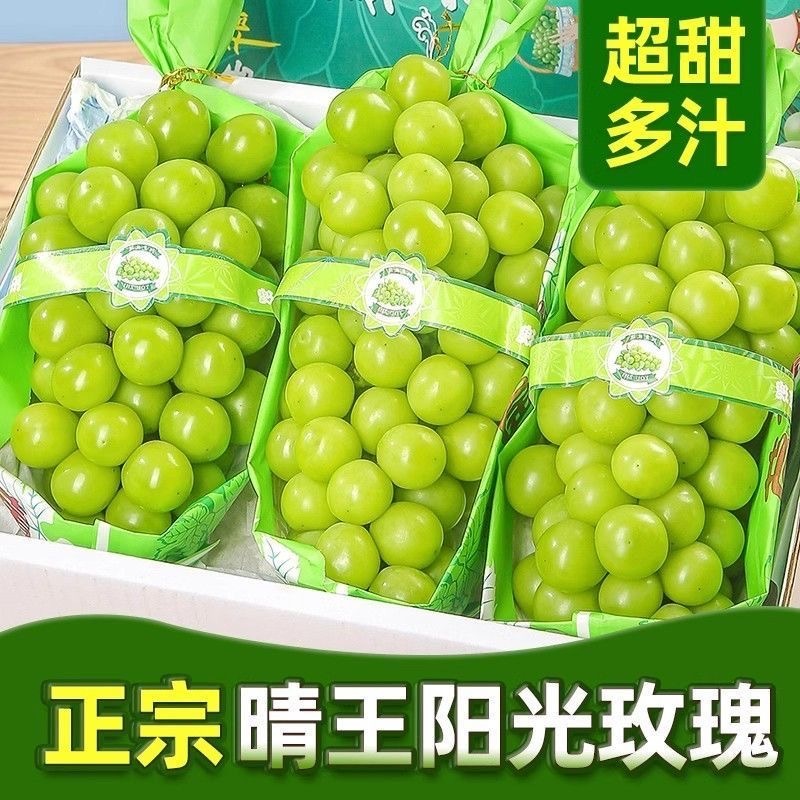 【阳光玫瑰】京东冷链包邮晴王葡萄净重无籽晴王阳光玫瑰