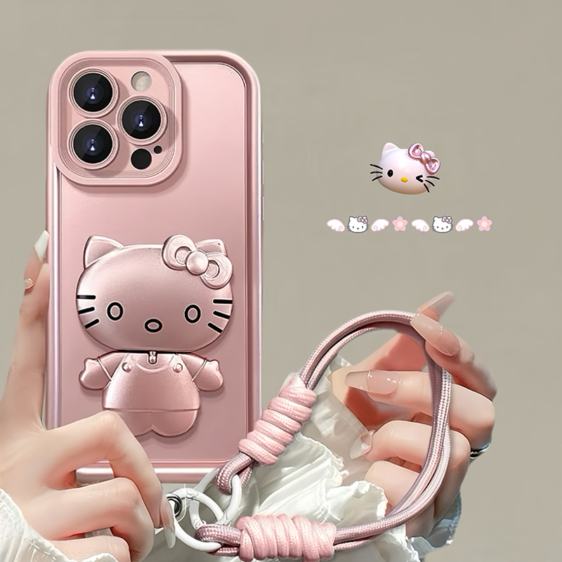 适用于苹果16/15简约可爱KT猫手机壳oppo华为vivo网红少女心新款