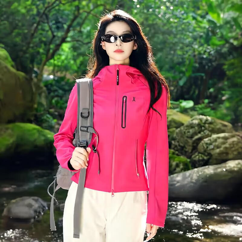 （单件连帽外套）安欧兔跑道圈小腰精2.0修身软壳｜修饰脖颈线条夹克