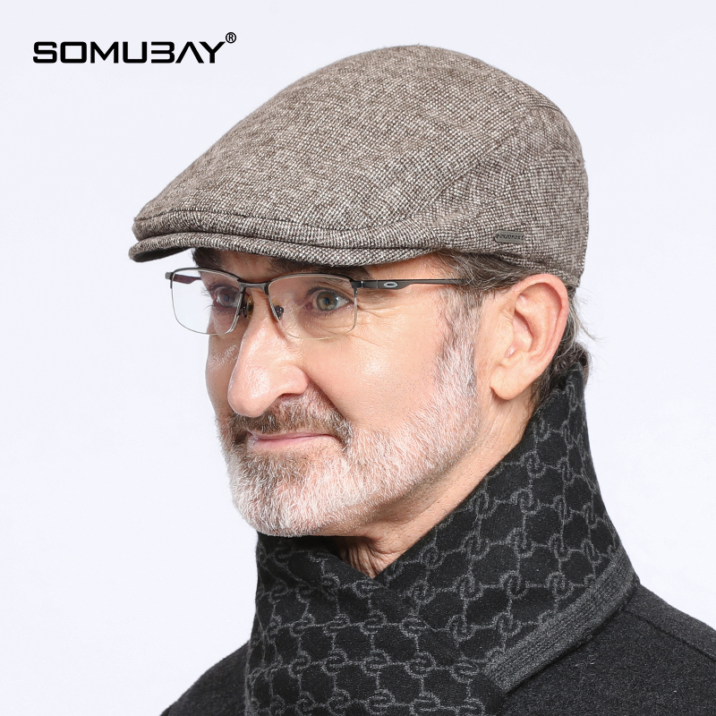 中年爸爸帽子男秋冬季爷爷老人前进帽中老年人老头春秋帽子男款