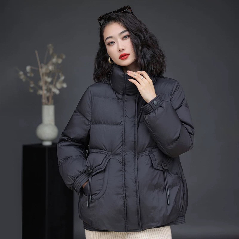 【亏本清仓】立领羽绒服外套2025新款2206翻盖口袋保暖轻薄外套女