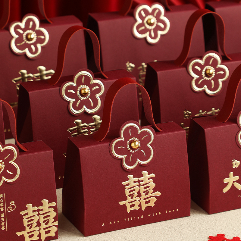 喜糖盒子2025新款糖盒结婚喜糖袋子大号婚礼糖果空礼盒批发高级感