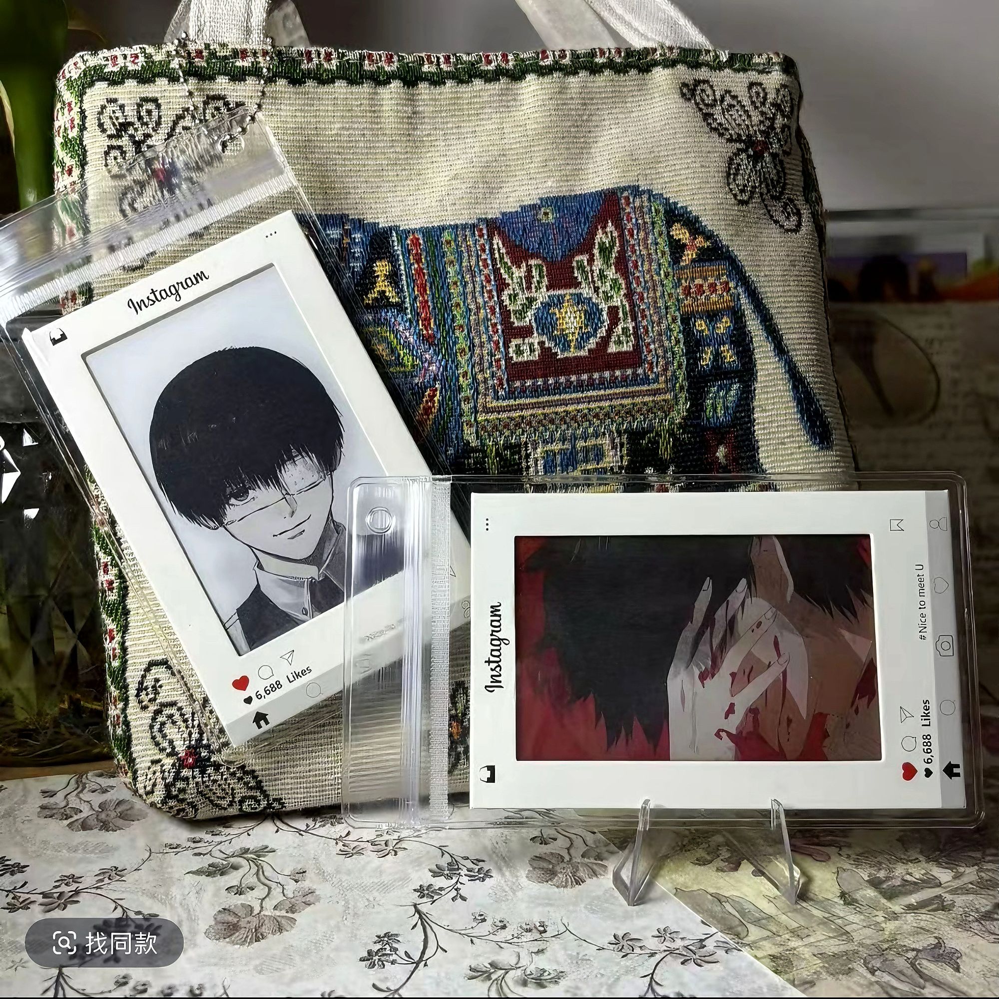 金木研光栅卡东京喰种黑发变白毛动态卡片二次元谷子挂件送朋友