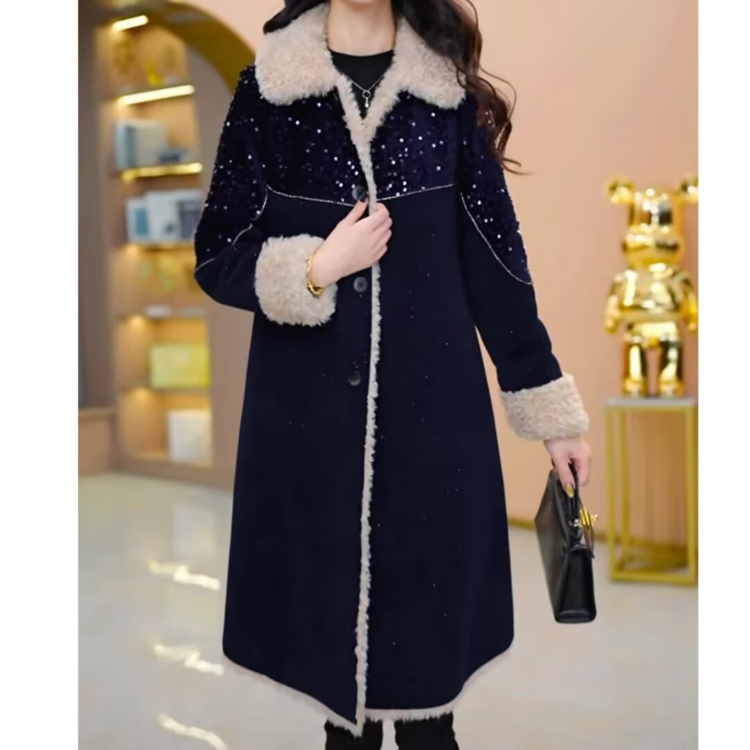 彩萱【双面穿】优雅气质时尚大气减龄收腰显瘦外套M-4XL-28688