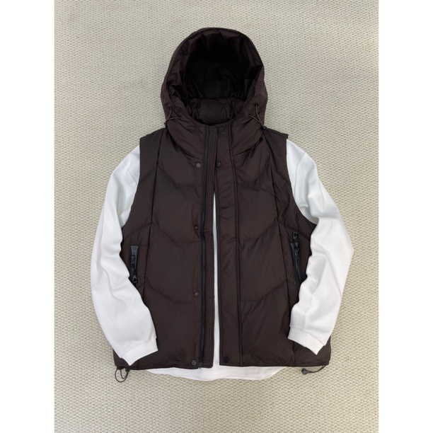 秋冬新款外穿连帽简约百搭加厚保暖休闲马甲实体店品质