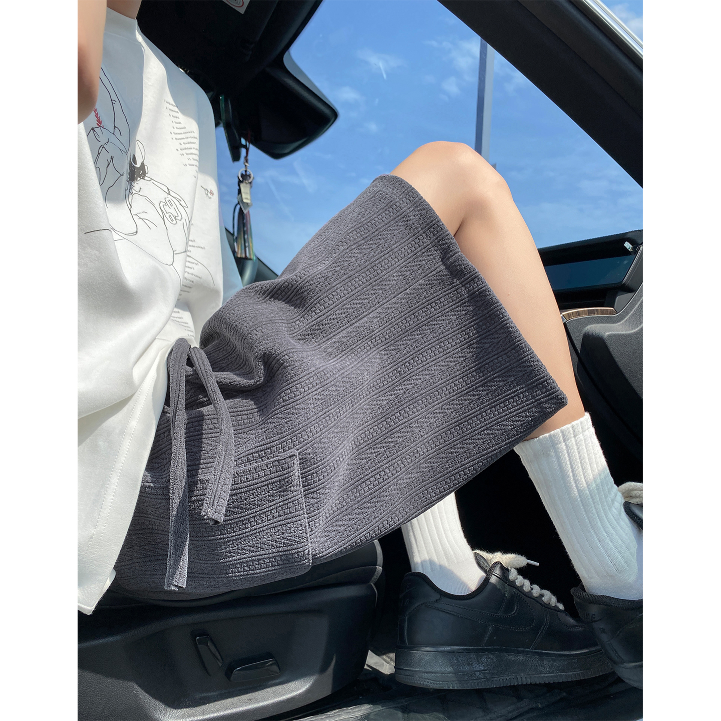 麦穗纹休闲短裤男夏季外穿2025新款潮牌五分裤子直筒大码运动中裤