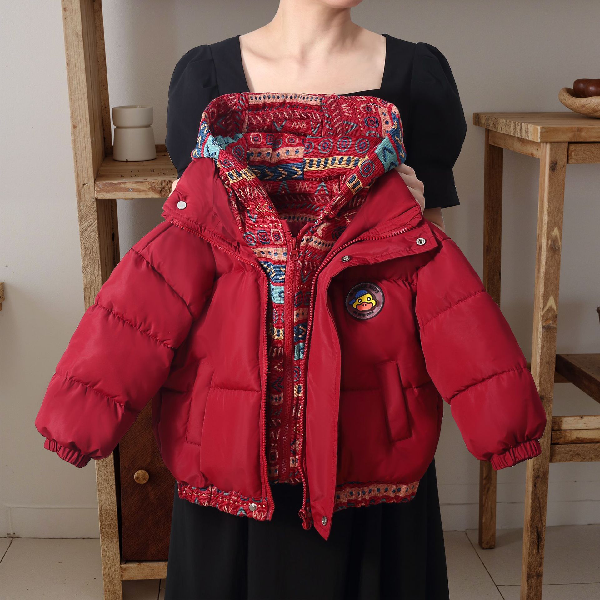 童装新款民族风加厚棉服中小童棉袄儿童冬季短款外套潮