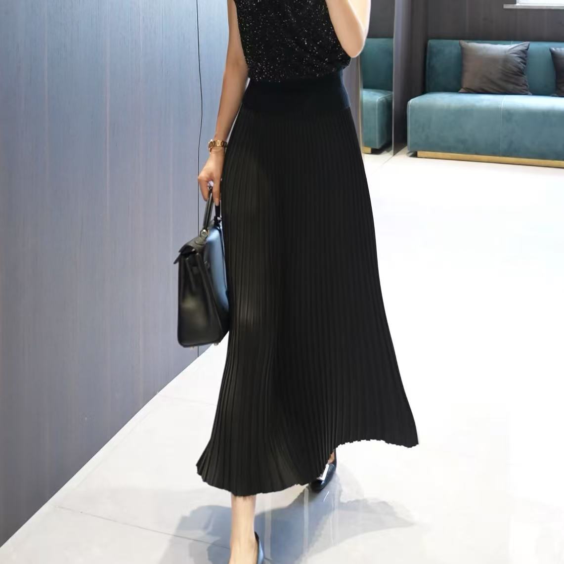 【显瘦30斤 流云织梦】手工压褶百搭半身裙 TSI728