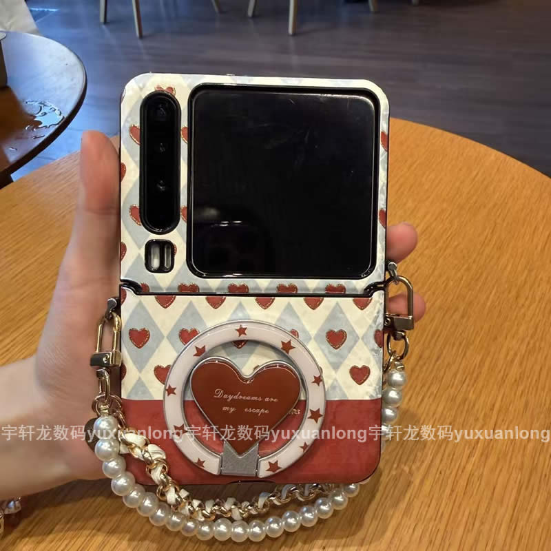 爱心磁吸支架适用华为puraX手机壳Pocket2折叠屏小米mixflip2荣耀