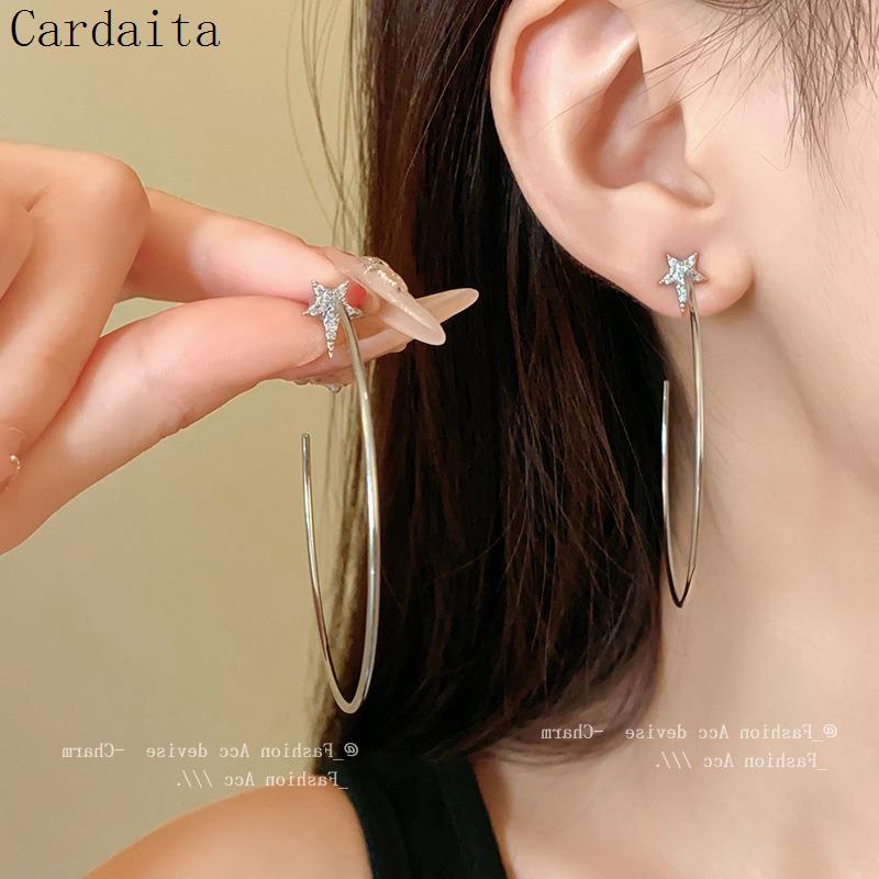 铜合金锆石耳饰 白色时尚冷淡风长款耳环ins小众轻奢新款百搭耳钉