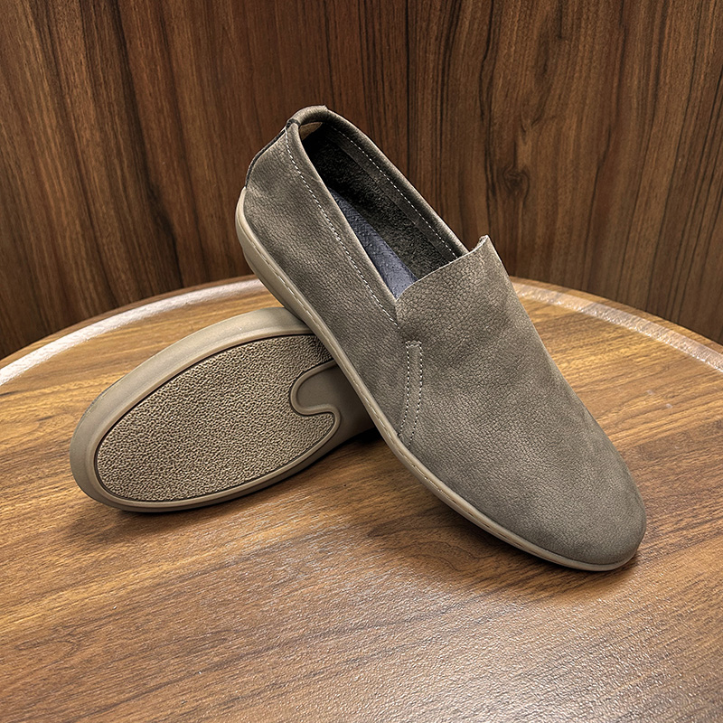 开车鞋男士透气休闲一脚蹬豆豆鞋复古休闲鞋百搭潮鞋鞋子软底男鞋