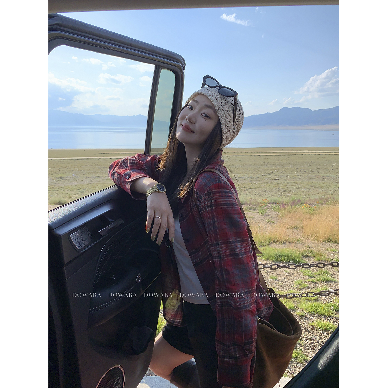 现货大婉酱微胖定制【氛围感】慵懒风格子衬衫秋宽松显瘦外套9799D