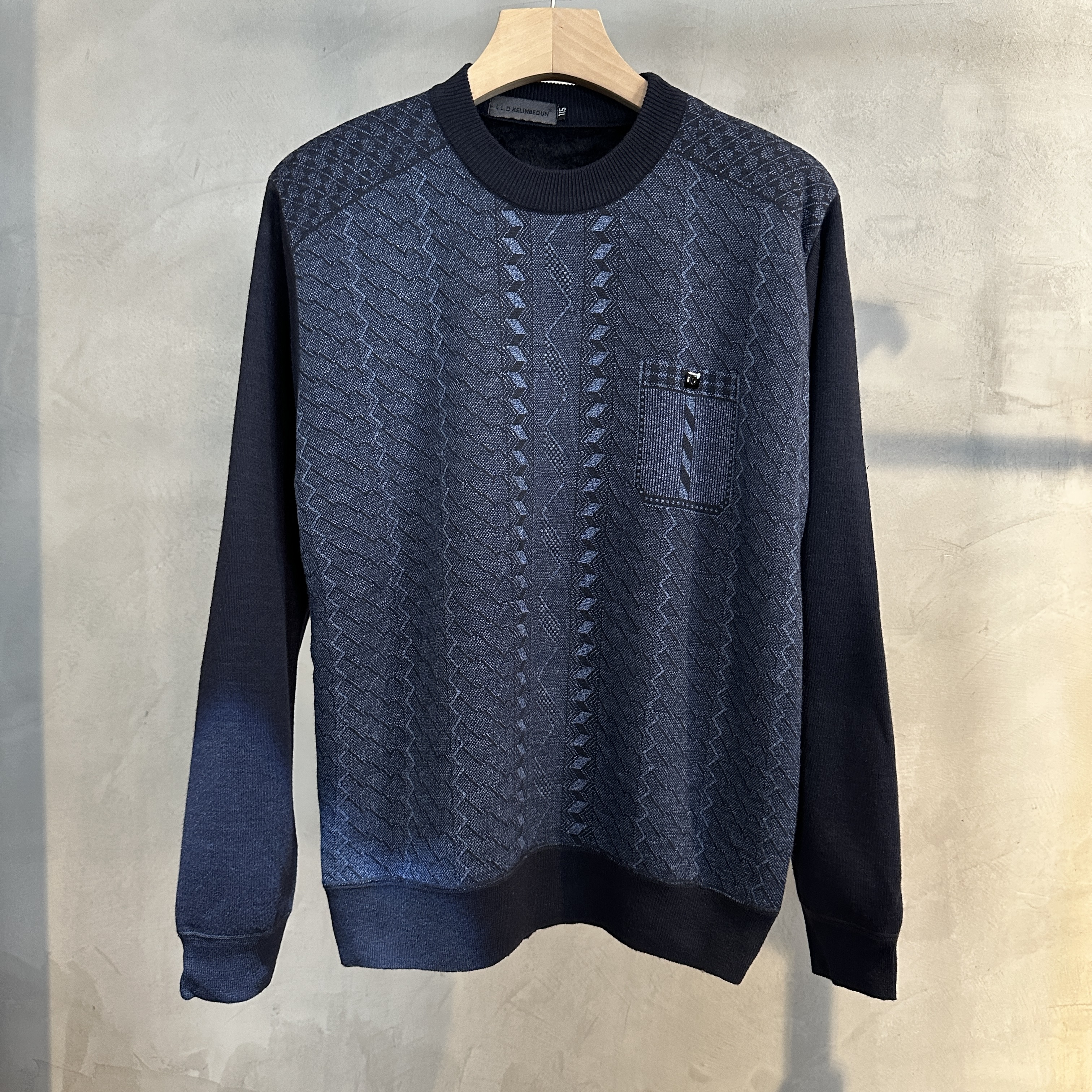 冬季新款毛衫套头爸爸衫长袖保暖中老年加绒加厚休闲