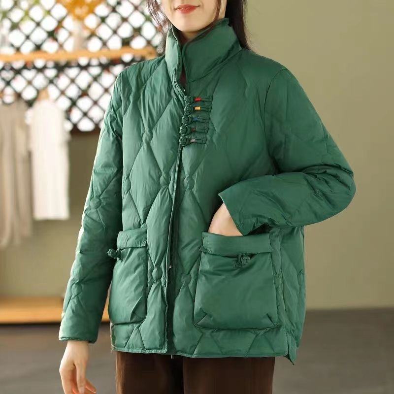 波司登羽绒服适配冬季羽绒服国风盘扣白鸭绒女2025年新款立领保暖