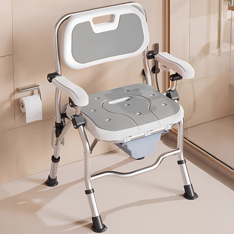 折叠坐便椅老人家用坐便器便携式移动马桶蹲厕坐便凳厕所洗澡椅子