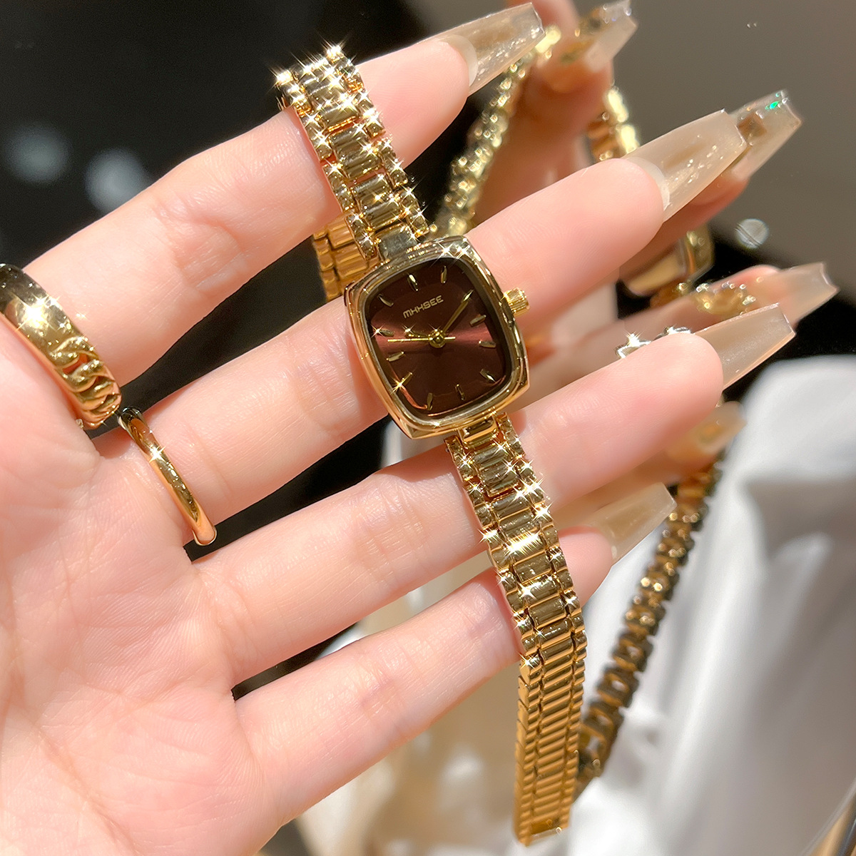 飞亚款复古小金表手表女款轻奢小众气质小表盘女表高级送女友礼物