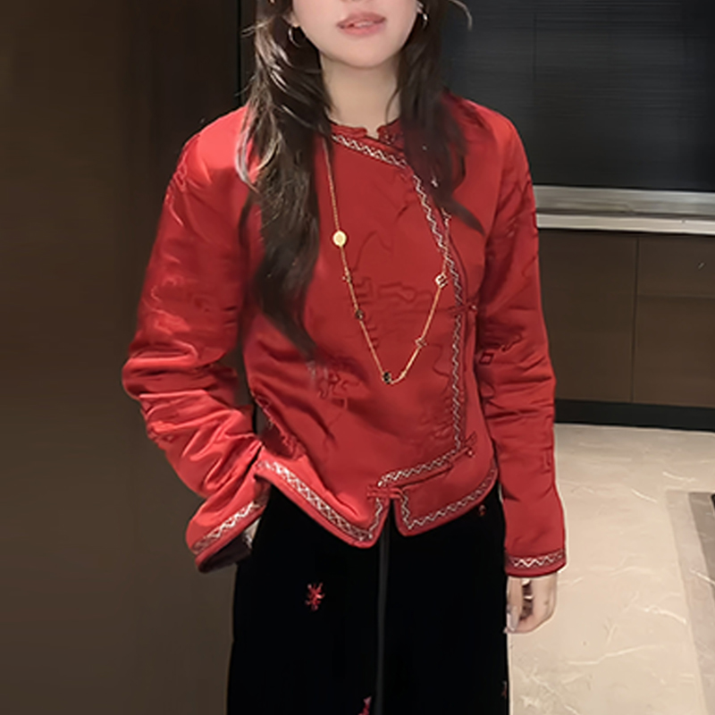 霖优【万福金安】新中式显瘦国风复古高定上衣宽松设计感百搭衬衫女