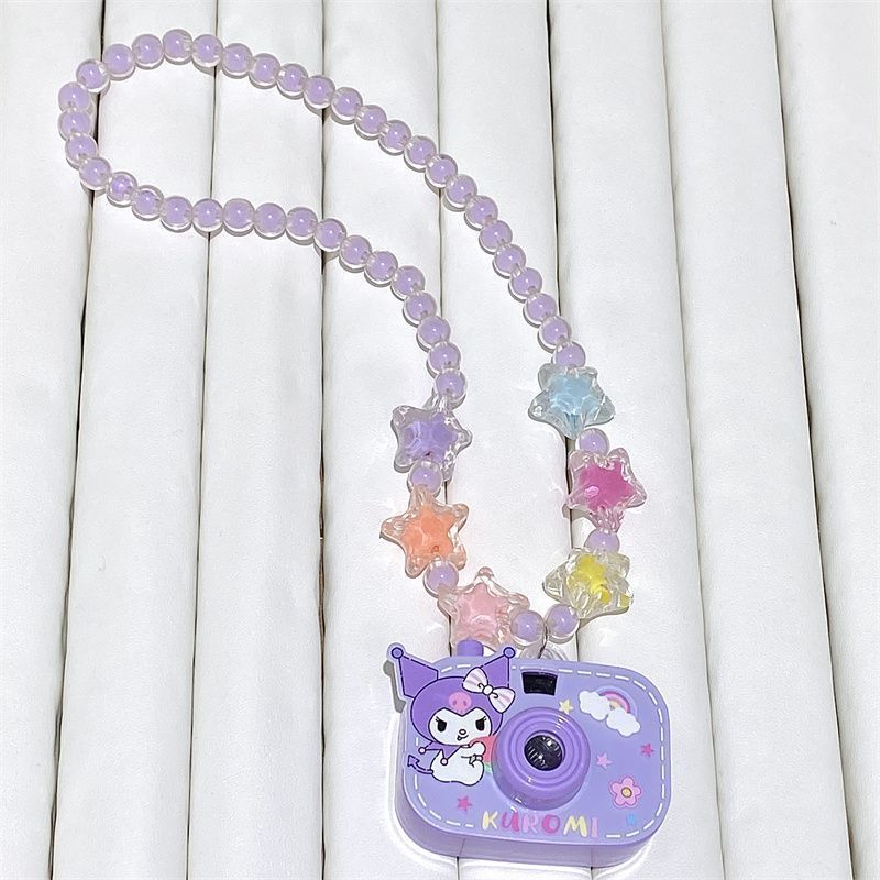 儿童投影相机项链儿童串珠项链首饰小女孩可爱发光玩具生日礼物否