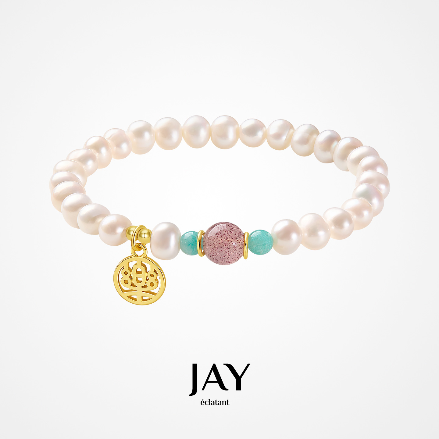 Jay淡水珍珠手串女款高级感小众手链手饰七夕送女友礼物秋冬配饰