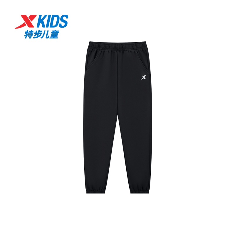 特步儿童【暖壳裤】新款防水男女通用梭织运动裤保暖675326669307