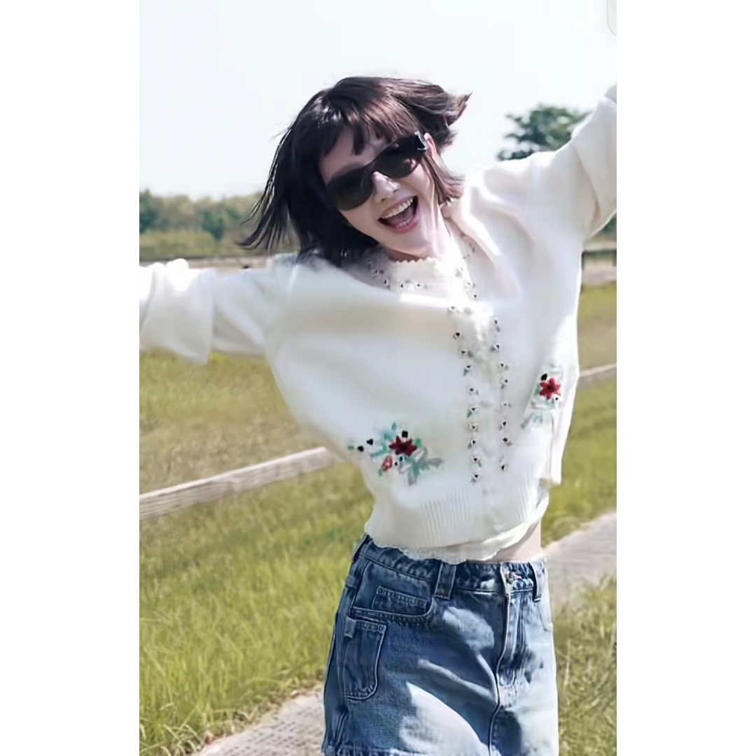 2-【软妹】宝儿家含幂BV93325308XQ秋季款100绵羊毛手工针织开衫