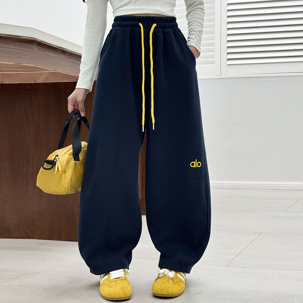 儿童裤子春秋款2025新女童童弯刀裤华棉宽松洋气炸街大童休闲卫裤