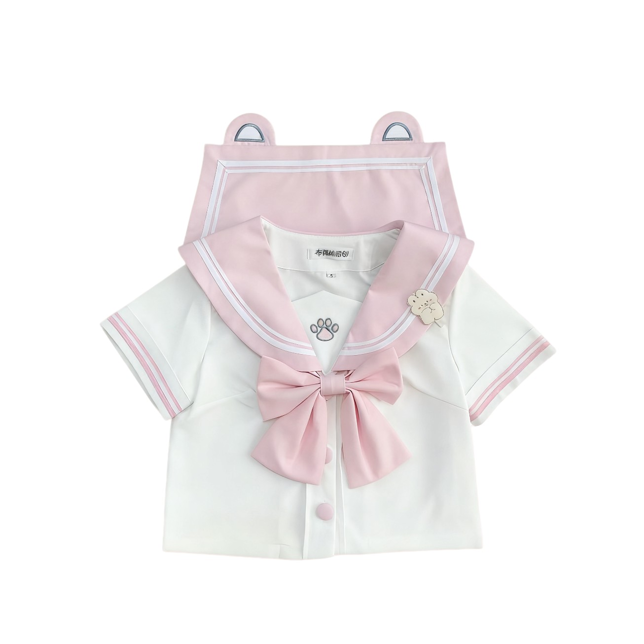 【仆仆熊】布偶熊原创正统jk粉色学生刺绣水手服制服套装学院风