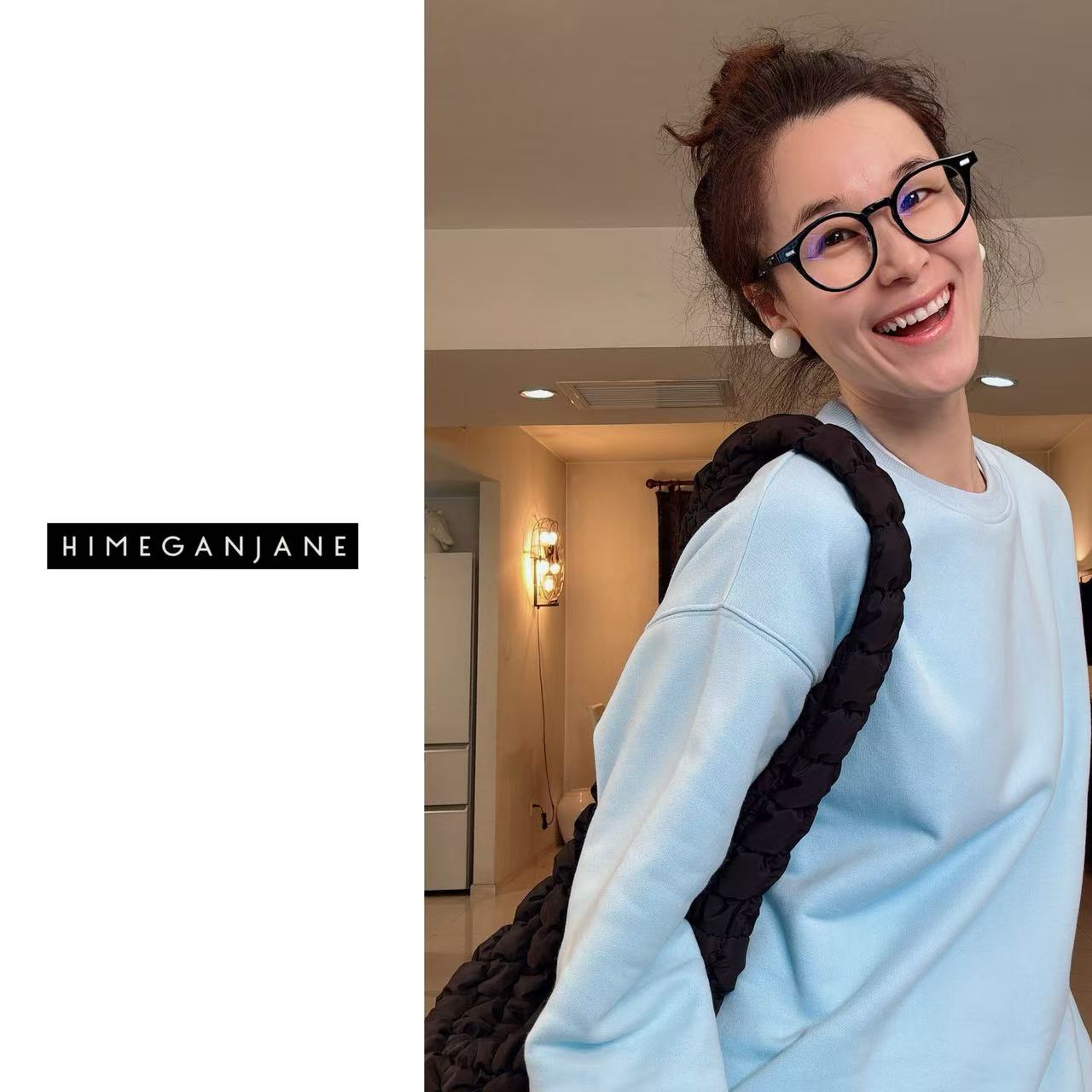 HIMEGANJANE “纯粹本质”净版简约百搭圆领套头卫衣 25228