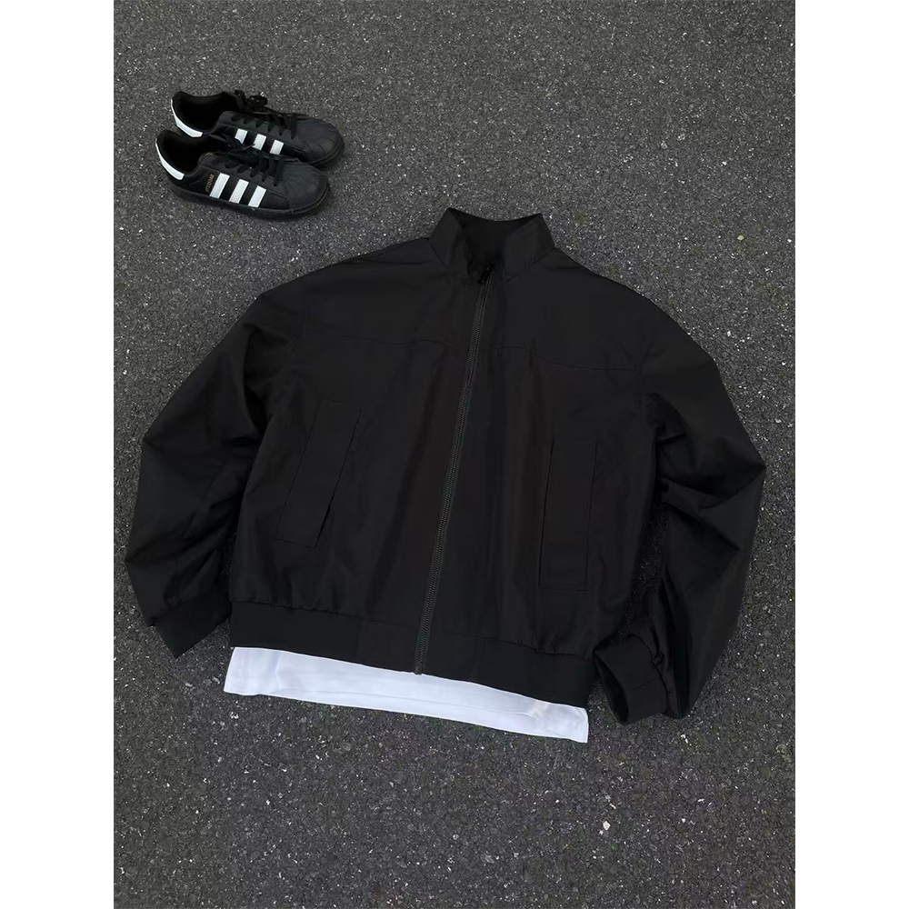 短款飞行夹克工装外套秋季cleanfit穿搭宽松廓形美式复古休闲上衣