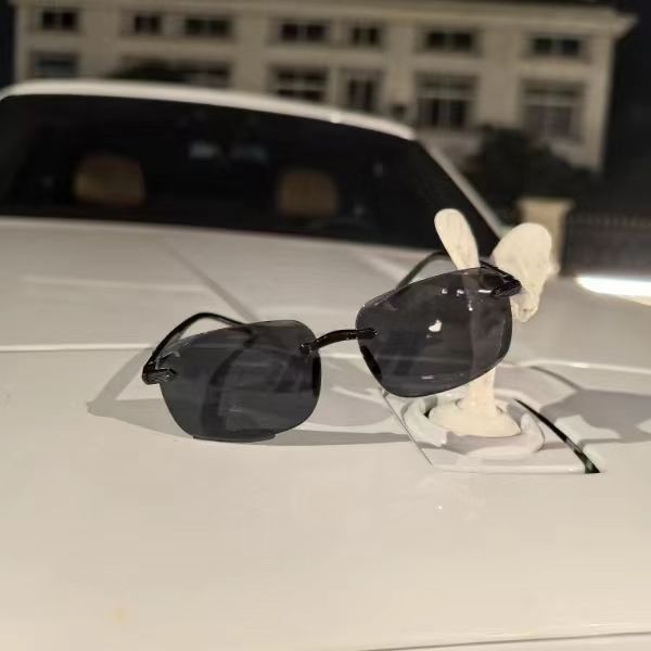 新款时尚无框高清驾驶墨镜男女司机开车钓鱼太阳镜