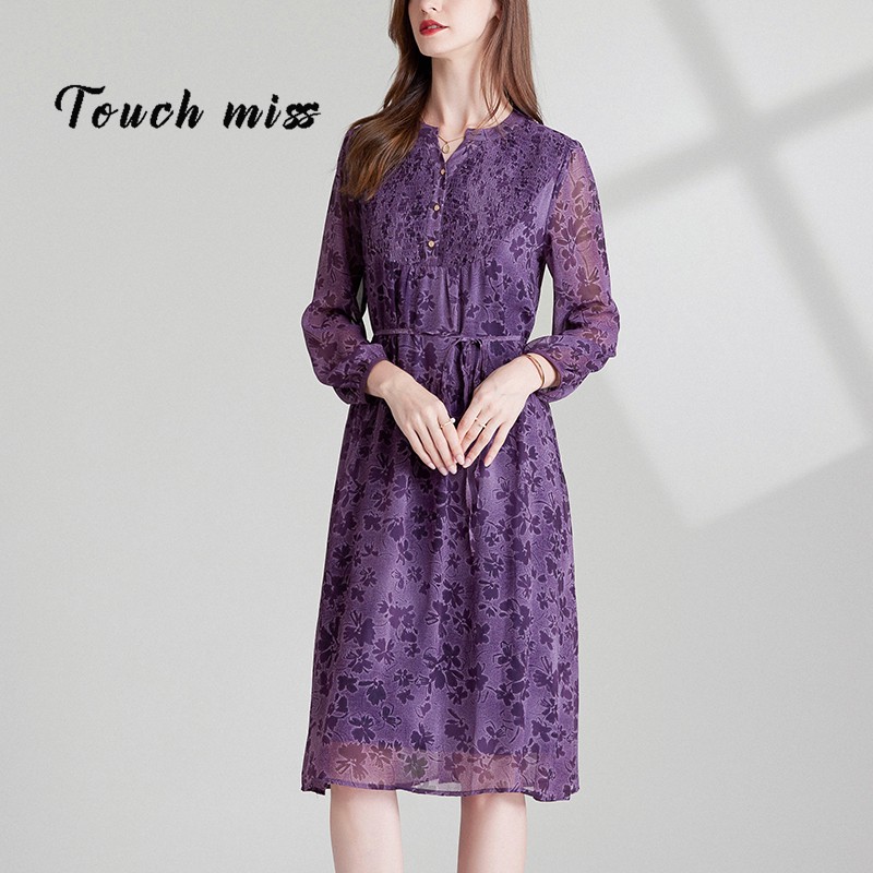 TOUCH MISS轻奢高端加大码女装2025春秋季新款胖mm宽松显瘦遮肚子