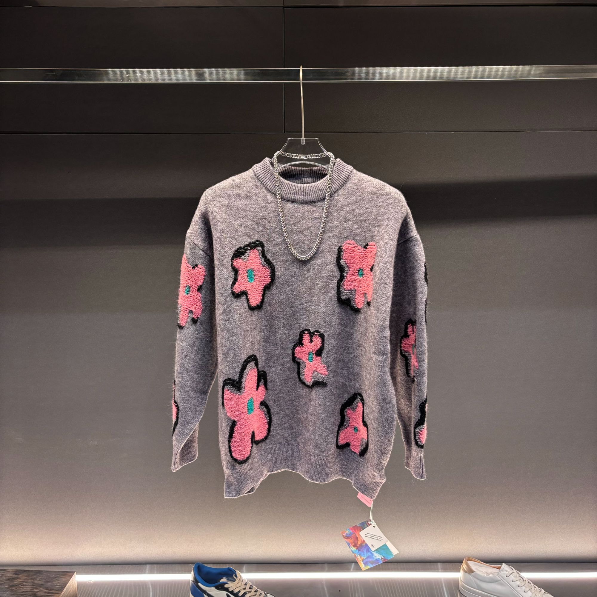 冬季针织衫圆领百搭潮流毛衣情侣宽松休闲长袖单件上衣