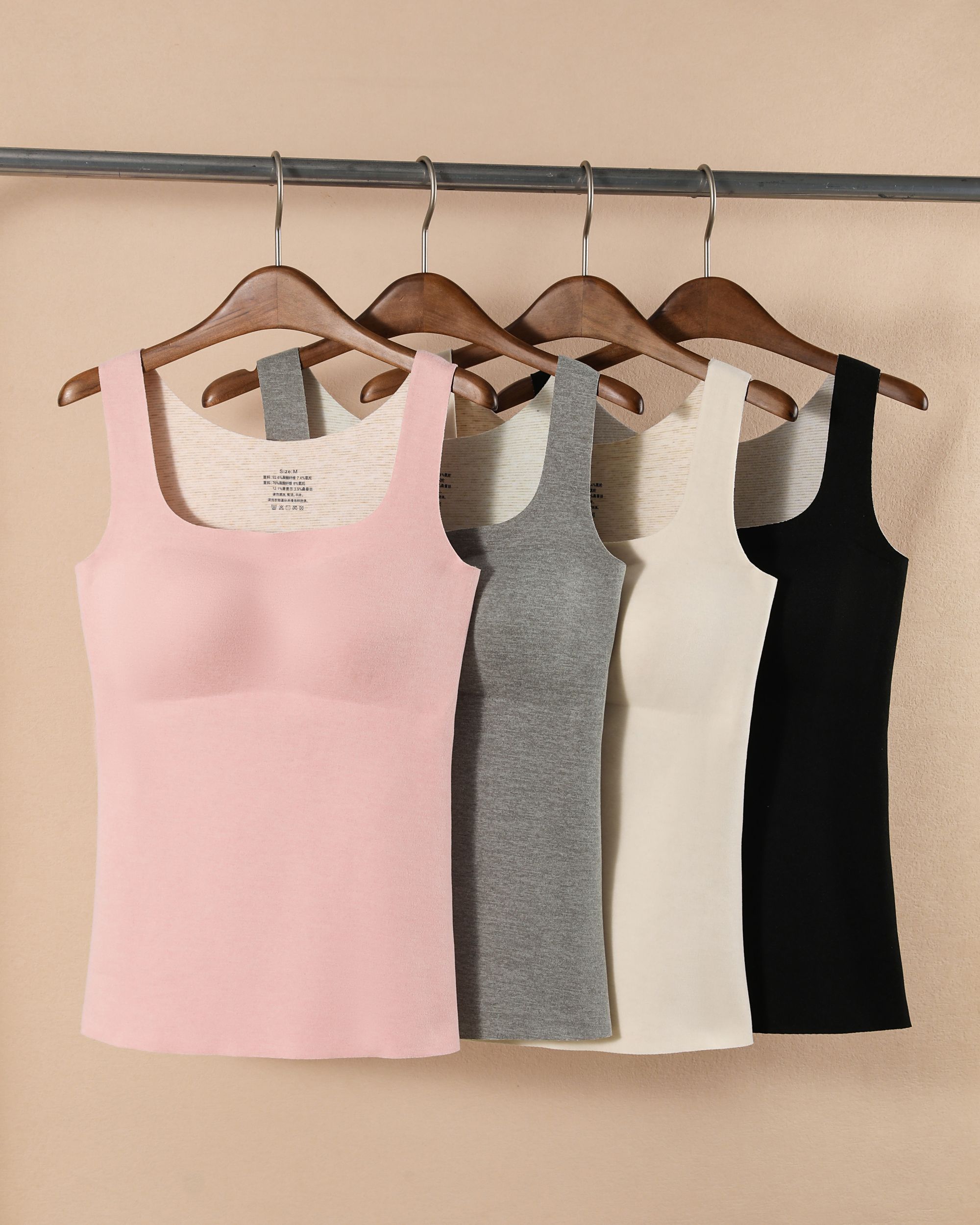 【运补5-10】方领暖绒保暖背心秋冬季外穿加绒内搭免穿内衣琥珀流光